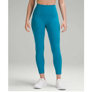Lululemon Wunder Train High-Rise Tight Pockets 25" Leggings Blue Size 2 #W5EYKS